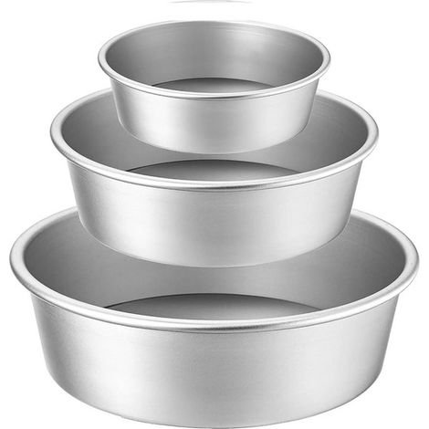 Set di 4 teglie da 6 e 8 pollici - Teglie rotonde antiaderenti in alluminio per mini torte, pizze e cheesecake (1/5)