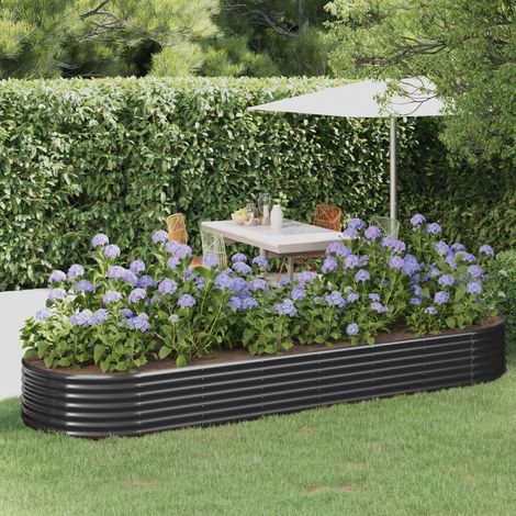Lit surélevé de jardin,Jardinière,Pot de Fleurs Acier enduit de poudre Anthracite XZZZ178774 (1/5)