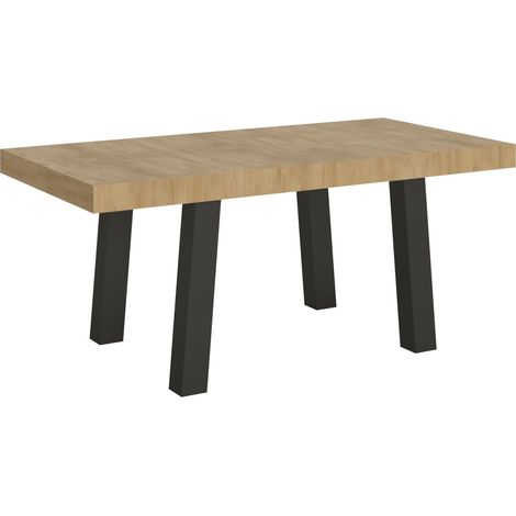 Tavolo "Arezzo" allungabile in legno per sala da pranzo -Fisso 130 cm / Quercia (1/4)