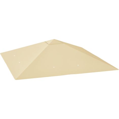 Toiture de remplacement pour tonnelle 3 x 3 m, déperlante, protection UPF 30+, en tissu Oxford 370 g/m², beige (1/5)