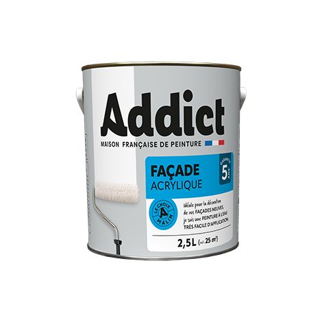 Acrylfassadenfarbe 2,5 Liter Ton Stein - Addict