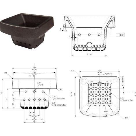 BRACIERE IN GHISA PER STUFA A PELLET ECOTECK RAVELLI 070-07-001N