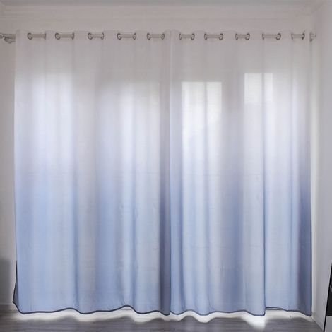 Rideau occultant en polyester gris pour fenêtre, chambre ou salon (1/5)