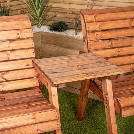 Hand Made Chunky Rustic Wooden Garden Furniture Straight Tray (1/3)