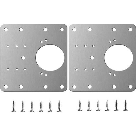 Tablero de reparación de bisagras para muebles, 9x9 cm, acero inoxidable, paquete de 2 (1/5)