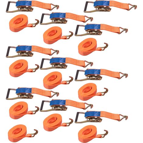 10pcs Correa de Trinquete Amarre 6mx50mm Manija De Hierro Doble Gancho Correas (1/5)