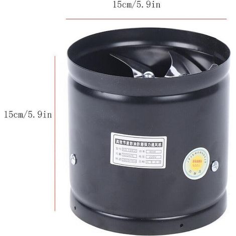 Ventilateur d'extraction axial 150 mm, Mmgoqqt, 2 800 tr/min, métal, montée efficace (1/5)