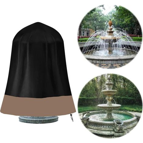 Kaelt - Housse de Fontaine Oxford Housse de Protection éTanche à la PoussièRe pour Hiver ExtéRieur Fontaine de Jardin Statue CaractéRistiques de l'eau (1/5)