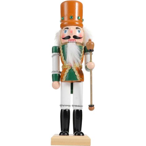 Casse-noisette en bois, figurine de soldat de noyer, jouet décoratif pour la maison (1 pièce).-25x7.5cm-Yellow (1/2)