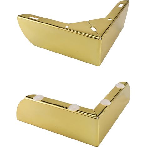 Lot de 4 Pieds de Meubles DIY Métal Doré 50mm, Silencieux et Antidérapants, Idéaux pour Meubles Basse, Lit, Chaise (1/3)