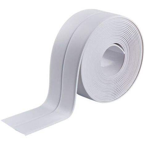 BUNTHAUS Rollen wasserdichtes Dichtungsband, Badezimmerdichtung, selbstklebendes Dichtungsband für Küche, WC, WC, Badewanne (weiß 3,2 m x 3,8 cm) (1/5)