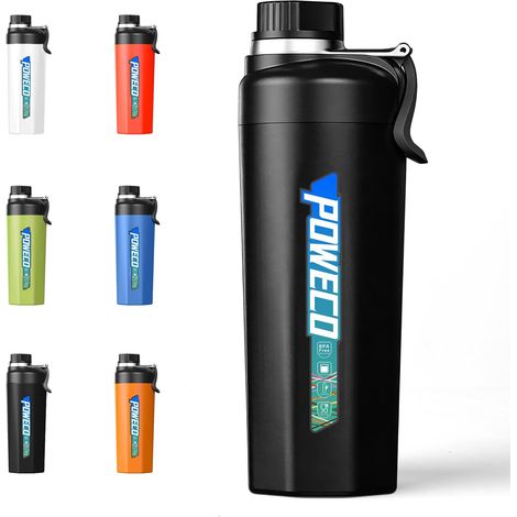 Bouteille d'eau doublée en céramique de 532 ml, tasse de voyage isotherme avec infuseur à thé, coque en ABS durable et intérieur en céramique, gobelet à café étanche et résistant aux chocs (1/5)
