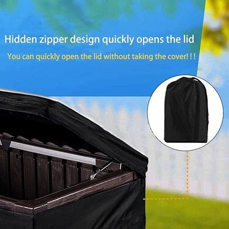 Housse de protection pour mobilier d'extérieur, imperméable, résistante aux UV, avec fermeture éclair et sac de rangement (L) (1/3)