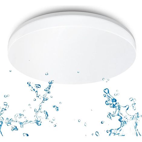 24W Plafonnier LED IP65, Lampe de Plafond LED Ultra Mince, Plafonnier Salle De Bain 4000K Blanc Neutre, 2400LM, Ø33CM (1/5)