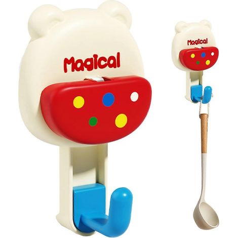 Crochet de douche à ventouse, porte-cintre à motif dessin animé, crochet à ventouse pour salle de bain, cuisine, serviettes, sacs, manteaux (1/5)