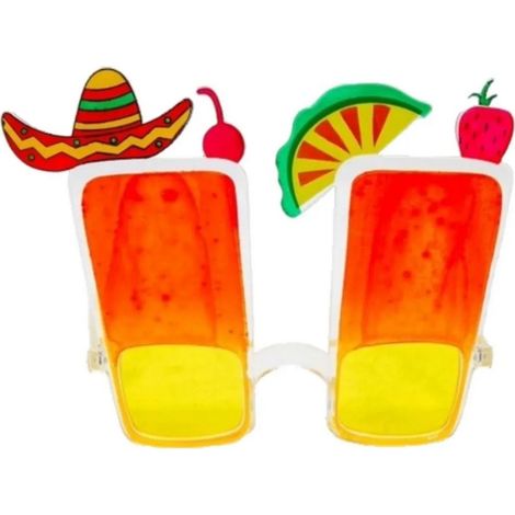 Partygläser Mexiko Bunte Getränke Sombrero Fotokabine Karneval