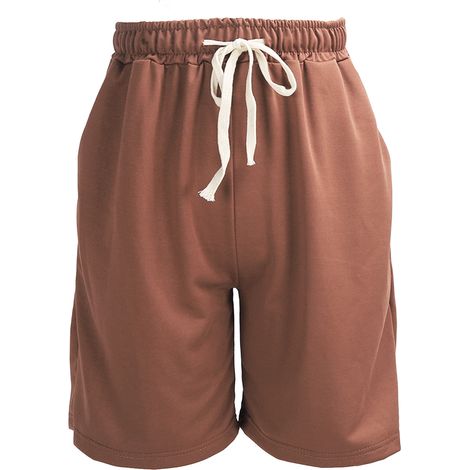 Short Homme Été Coton Taille À Cordon Poche Latérale Couleur Unie Casual Sport Loisir Taille L (1/5)