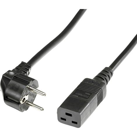 Roline 19.08.1553 Strom Anschlusskabel Schwarz 3.00 m