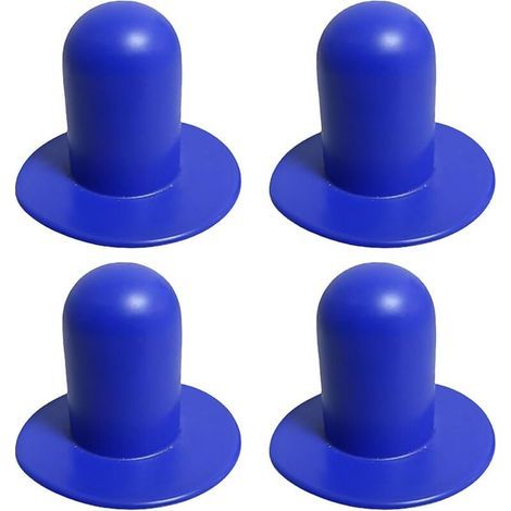 Lot de 4 bouchons muraux de piscine - Pièces de rechange - Filtre de piscine hors sol - Filtre de pompe - Bouchon de trou compatible avec Intex et Bestway (bleu) (1/4)