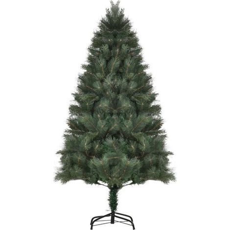 Sapin de Noël artificiel vert Ø90 × 180 cm, feuillage d'aiguilles très réaliste pour décoration intérieure festive (1/5)