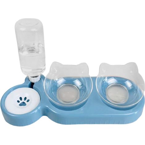 3-in-1 Katzennapf, kippbarer, erhöhter Katzennapf, Futter- und Wasserspender für Katzen