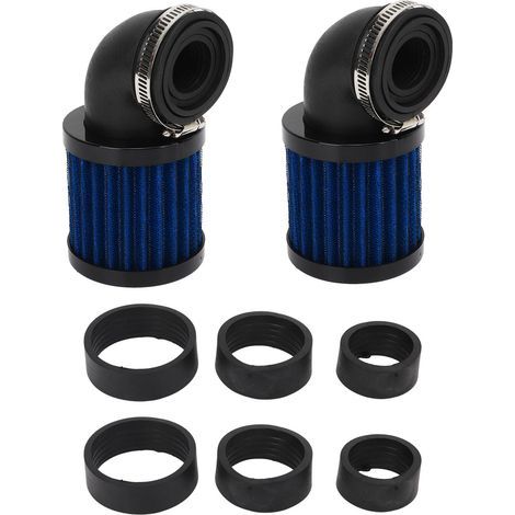 Universal Air Filter for Motorcycle, 28 to 48mm, Moped, Scooter, ATV, Dirt Bike (Blue).