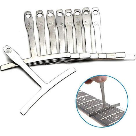 règles de meulage d'arc de touche de guitare en acier inoxydable pour jauge de rayon, outil de mesure pour manche à encoches. (1/5)
