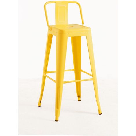 Taburetes Altos - Taburete Torix Respaldo 100 cm - Amarillo Cuarzo