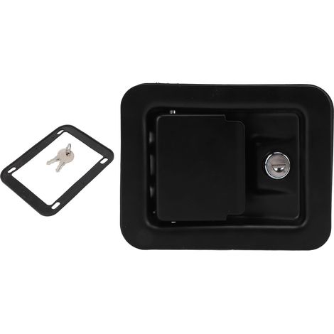 Serrure à Palette de Poignée de Camping-car Acier Inoxydable 304, Serrure Boîte Outils Remorque avec Clés, 5,5x4,2 Loquet Poignée encastré Serrure Boîte Outils Camion Loquet Porte (1/5)