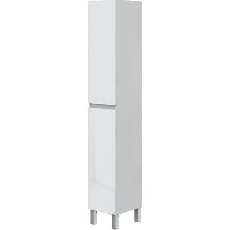 Colonne de salle de bain AUCUNE NEREA 30 x 35 x 182 cm Blanc brillant 2 portes