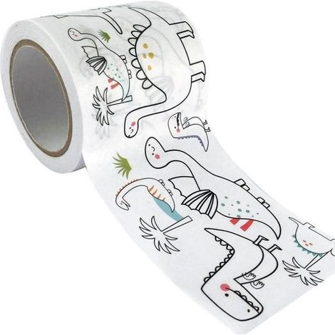 Ruban adhésif de masquage grand format - Dinosaures 4,6 cm x 5 m (1/2)
