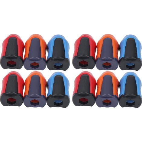 Anneaux de vis magnétiques en plastique ABS, supports d'embouts d'aspiration pour embouts de tournevis hexagonaux, rouge jaune bleu 12 pièces (1/5)