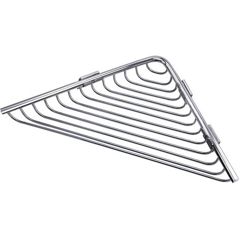 Portaspugna angolare 21 cm in acciaio inox finitura lucida Kamalu