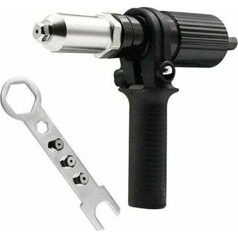 Bardusch-Adaptateur de pistolet à rivets électrique connecteur de tête de bloc outil professionnel perceuse à joint d'écrou riveteuse accessoire d'insertion de rivet pour perceuse visseuse sans fil (1/4)