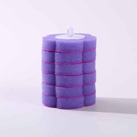 Recharge de nettoyant WC jetable, éponge lavande violette, recharge de nettoyant WC, désinfectant, gommage, 6 unités (1/5)