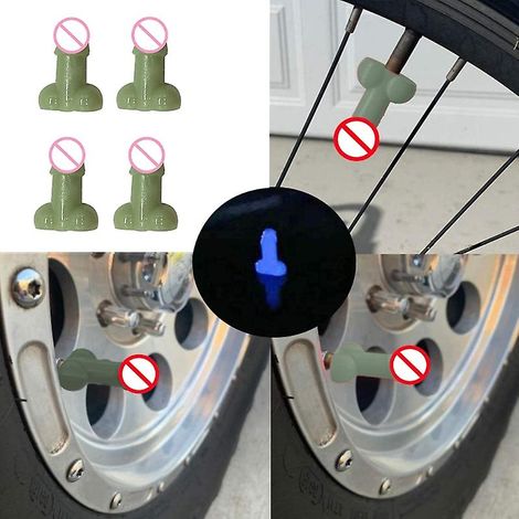 Bouchons de valve fluorescents pour farce de roue de moto/vélo, universels, étanches, pour pneus de moto et de voiture (1/5)