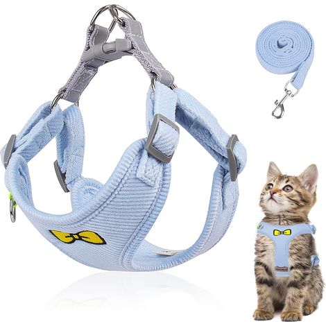 Cat Leash Set, Polyester Adjustable Cat Harness with Leash, Escape-proof for Kittens and Dogs (1/5)