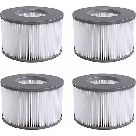 Cartouches filtrantes de rechange (lot de 4) pour spas, jacuzzis et autres piscines gonflables, compatibles avec les modèles de filtres à partir de 2020. (1/4)