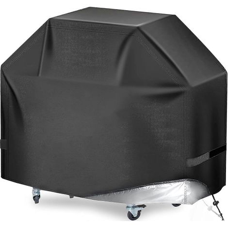 Housse de barbecue 58 pouces (147 cm) en tissu 420D résistant et imperméable pour barbecue à gaz Weber Genesis et barbecue Charbroil 3-4 brûleurs. (1/4)