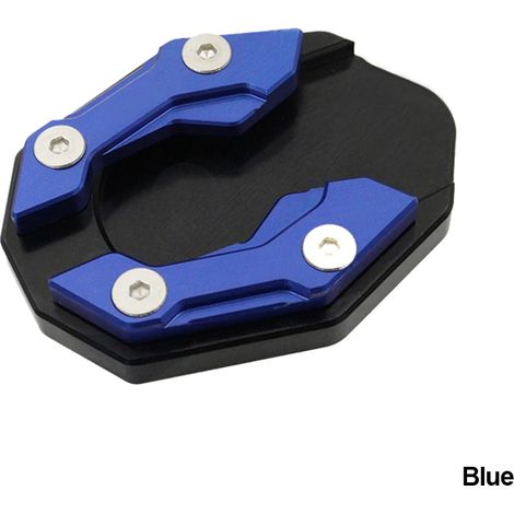 (Bleu) Compatible avec les scooters et motos YAMAHA NMAX155 et XMAX300 : rallonge de béquille latérale avec base antidérapante maxpower (1/4)