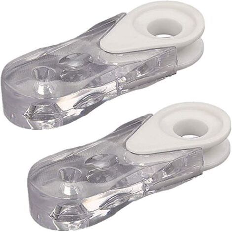 Lot de 4 poignées de store - Poids de cordon - Pendentifs pour stores verticaux - Stores enrouleurs - Rideaux de fenêtre - Poignée de sécurité en plastique transparent