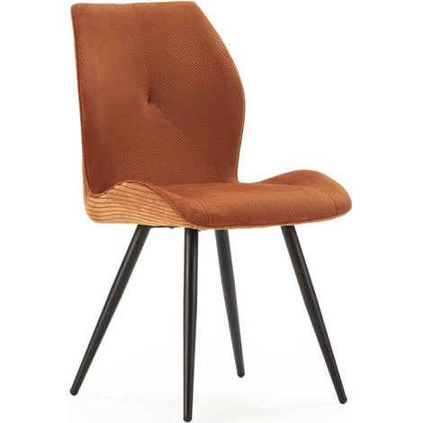 Pack de 2 sillas modelo Adara tapizado textil teja, 91cm(alto) 46cm(ancho) 62cm(largo) (1/5)