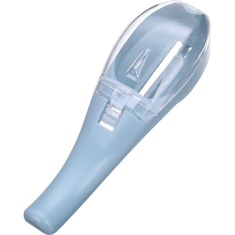 1 Cepillo para pescado, raspador de escamas de plástico, con tapa, utensilio de cocina, limpieza rápida, regalo para adultos (1/5)