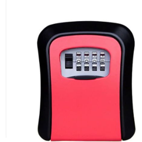 Boite A Clefs,Placards à CléS Boîte à verrouillage à clé Touche en plastique murale Safe Safe Softwew 4 Combinaison Touche Verrouillage de stockage for usage intérieur et extérieur ( Size : Pink )