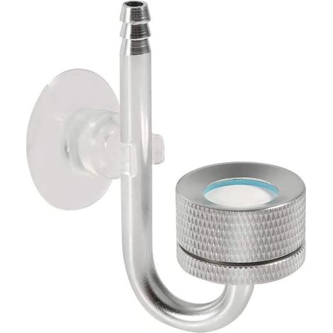 1pc brumisateur d'aquarium, diffuseur de CO2, diffuseur de CO2 d'aquarium, brumisateur de CO2 d'aquarium, raffineur de CO2 d'aquarium, réacteur de CO2 pour plantes d'aquarium, argent (1/2)