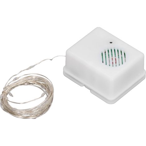 Eine bunte Lichterkette von einem Meter Länge mit Musik zur Weihnachtsdekoration auf der Terrasse, im Garten, drinnen und draußen, ideal für Weihnachtsbaumpartys. (1/5)