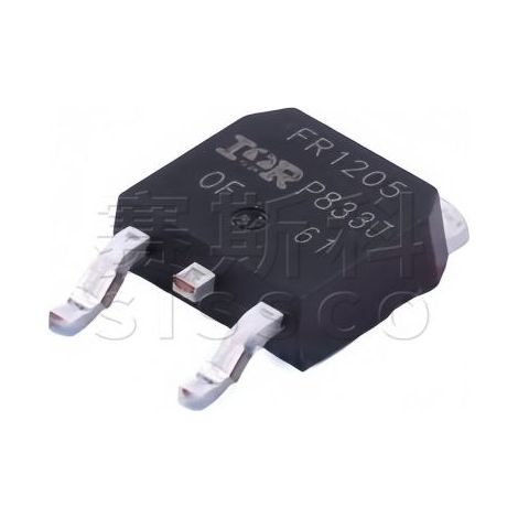 Puce électronique MOSFET canal N IRFR1205TRPBF SMD TO-252-2 55V 44A neuve et originale, 5 pièces par paquet.