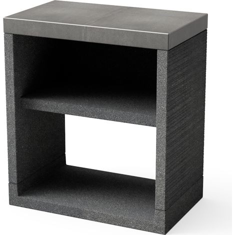 TUOZI - Module de support Plaques de cuisson KITAWAY ELECTRIC pour Barbecue en Béton Préfabriqué (Blanc, Gris - 84 x 63 x 63 cm) - Usage Extérieur