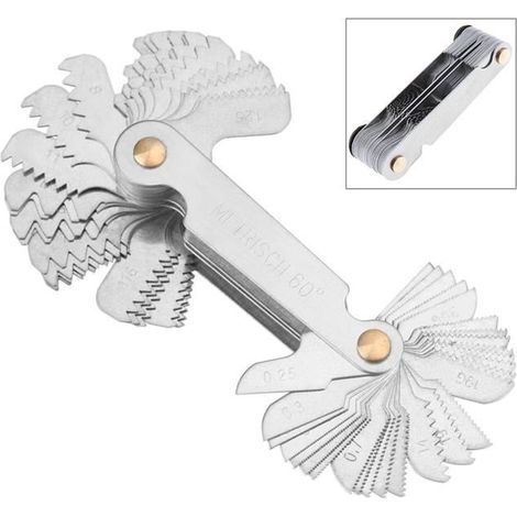 X-TOUT Imperial Metrische Gewindelehre - 52-teilig - 55 und 60 Grad (1/4)