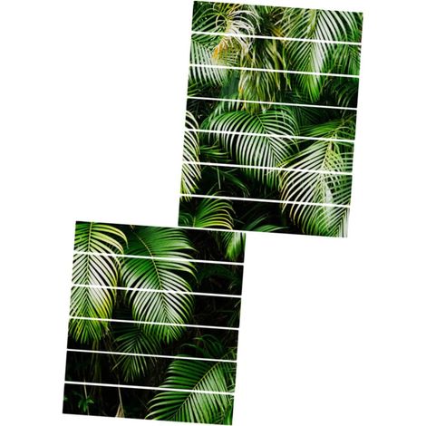 13pièces Autocollants Escalier De Palmier Pvc Auto - adhésifs Vert Tropical (1/5)